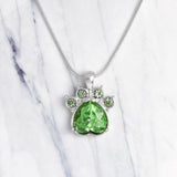 Doggie Birthstone Paw Charm Necklace